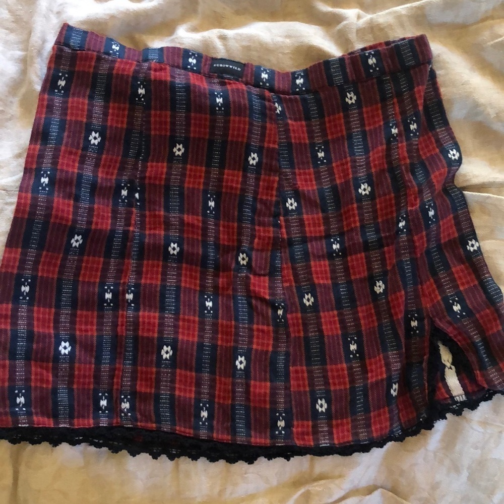 WILDFLOWER Element cotton skirt with lace trim